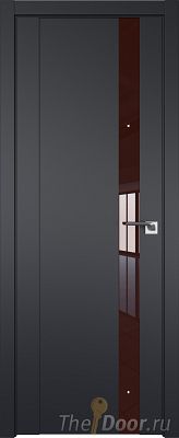 Дверь Profil Doors 62U цвет Чёрный Seidenmatt стекло Lacobel Коричневый лак