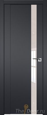 Дверь Profil Doors 62U цвет Чёрный Seidenmatt стекло Lacobel Перламутровый лак