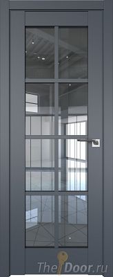 Дверь Profil Doors 101U цвет Антрацит стекло Прозрачное