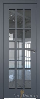 Дверь Profil Doors 102U цвет Антрацит стекло Прозрачное