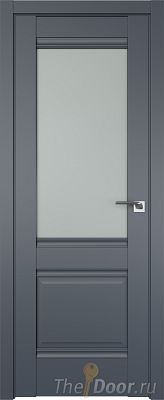 Дверь Profil Doors 2U цвет Антрацит стекло Матовое
