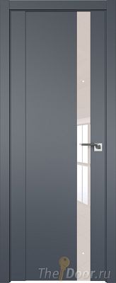 Дверь Profil Doors 62U цвет Антрацит стекло Lacobel Перламутровый лак