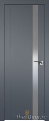 Дверь Profil Doors 62U цвет Антрацит стекло Lacobel Серебро Матлак