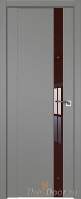 Дверь Profil Doors 62U цвет Грей стекло Lacobel Коричневый лак