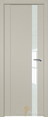 Дверь Profil Doors 62U цвет Шеллгрей стекло Lacobel Белый лак