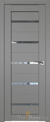 Дверь Profil Doors 7U цвет Грей стекло Прозрачное