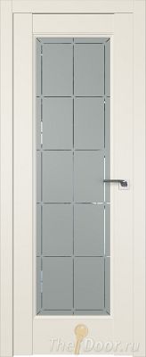 Дверь Profil Doors 92U цвет Магнолия Сатинат стекло Гравировка 10