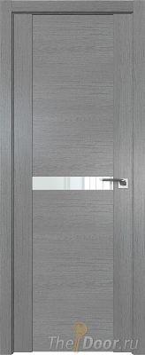 Дверь Profil Doors 2.01XN Грувд серый стекло Lacobel Белый Лак