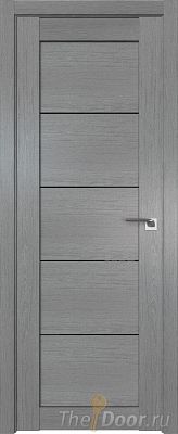 Дверь Profil Doors 2.11XN Грувд серый стекло Черный триплекс