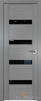 Дверь Profil Doors 2.81XN Грувд Серый стекло Черный Триплекс