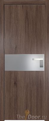 Дверь Profil Doors 104ZN цвет Салинас Темный кромка Матовый Алюминий с 4-х сторон стекло Lacobel Серебро Матлак