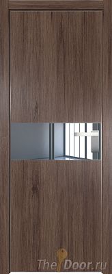Дверь Profil Doors 104ZN цвет Салинас Темный кромка Матовый Алюминий с 4-х сторон стекло Зеркало