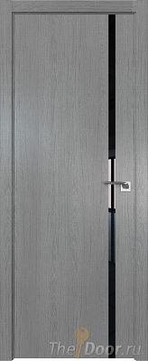 Дверь Profil Doors 22ZN цвет Грувд Серый кромка ABS в цвет с 4-х сторон стекло Lacobel Черный лак