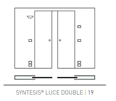 Раздвижная Дверь Пенал Eclisse Syntesis Luce Double