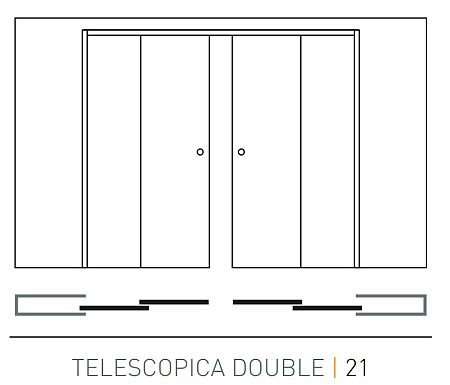 Раздвижная Дверь Пенал Eclisse Telescopica Double