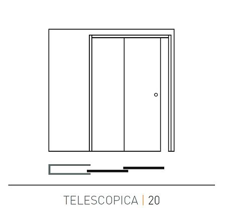 Раздвижная Дверь Пенал Eclisse Telescopica